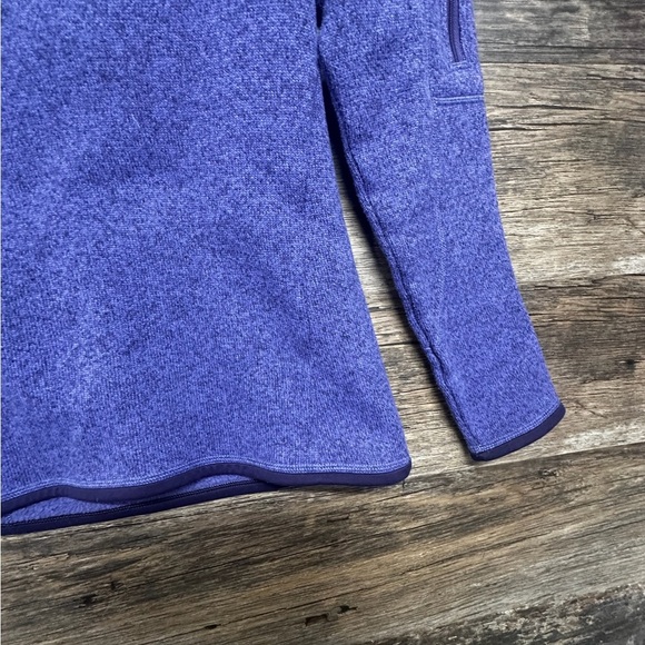 Patagonia Women's Quarter Zip Fleece Pull Over Purple Sweater Jacket Sweatshirt - Picture 3 of 11
